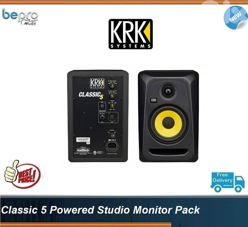 KRK Classic 5 Powered Studio Monitor Pack,CL5G3 Classic 5 each 0