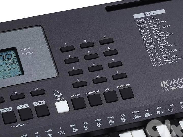 Medeli IK100 keyboard, 61 touch sensitive, lighted keys, 2 x 2,5 watt 3