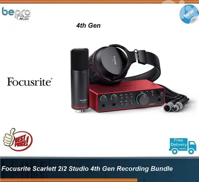 Focusrite Scarlett 2i2 Studio G4 Recording Pack,4th Gen Bundle