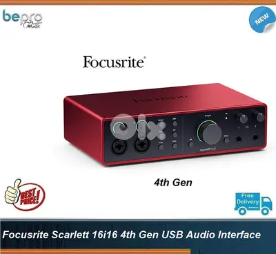 Focusrite Scarlett 16i16 G4 USB Audio Interface,4th Gen Audio