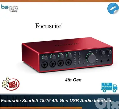Focusrite Scarlett 18i16 G4 USB Audio Interface,4th Gen USB Audio