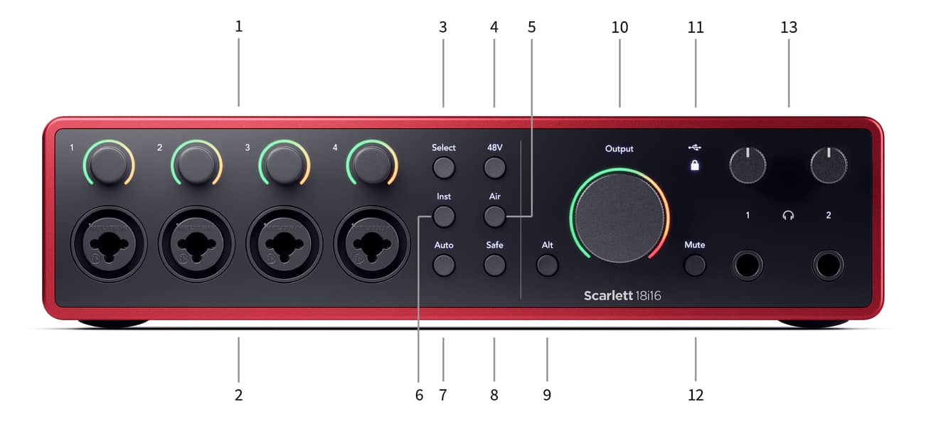 Focusrite Scarlett 18i16 G4 USB Audio Interface,4th Gen USB Audio 2