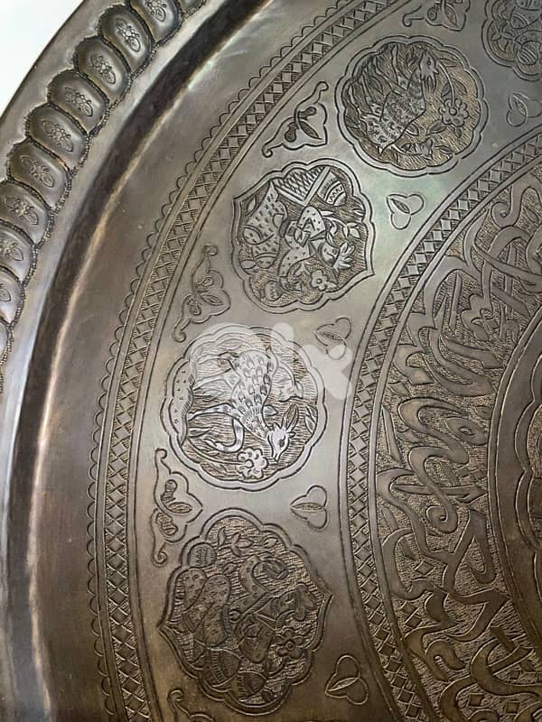 Antique “Persian origin” 97 cm Large brass صدر نحاس 3