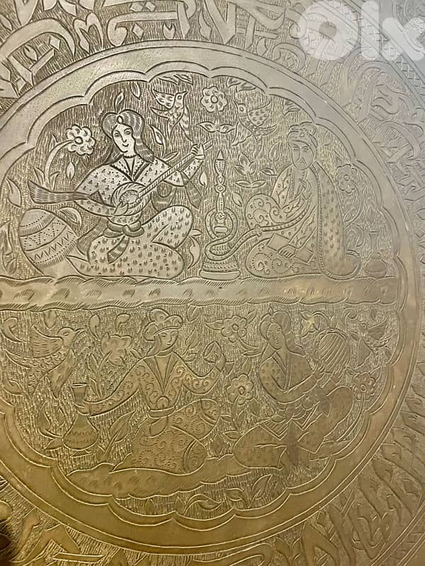 Antique “Persian origin” 97 cm Large brass صدر نحاس 5
