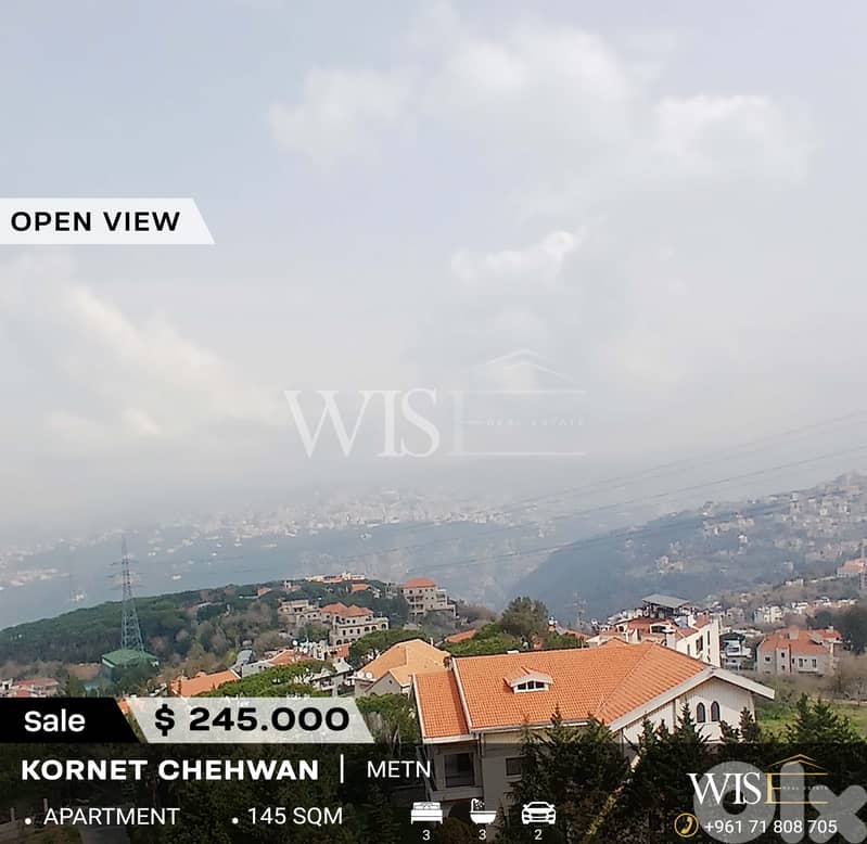 145 SQM Apartment for SALE in Kornet Chehwan! 0