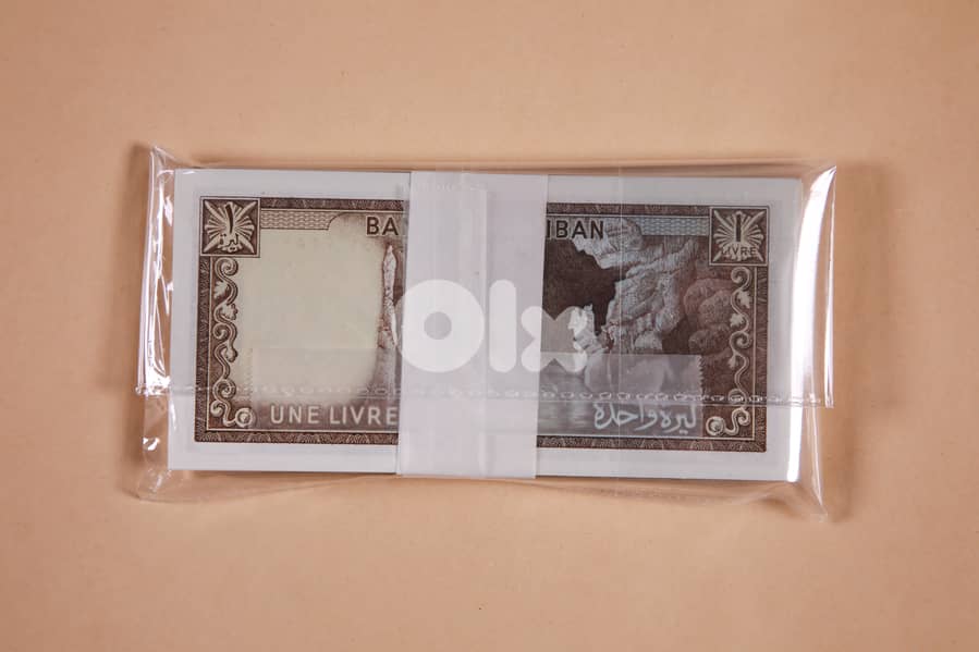 1 Livre 1980 Bundle Uncirculated 100 Consecutive Banknotes 2
