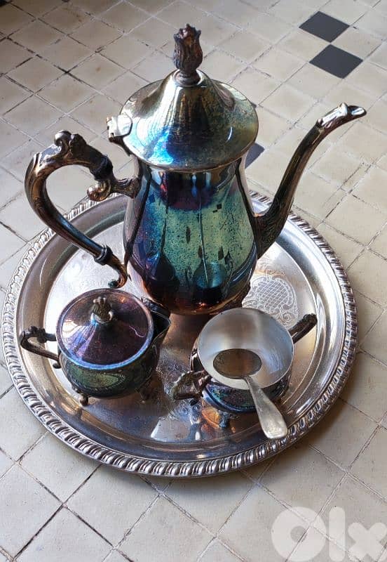Silver plated service set. ( revised price) 0