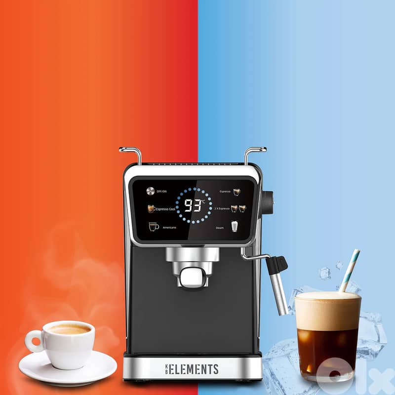 German Espresso KB Elements Sparo Coffee Machine | ELK203CB/CW 2