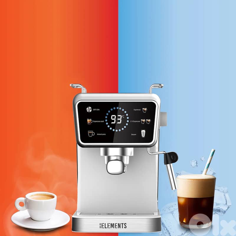 German Espresso KB Elements Sparo Coffee Machine | ELK203CB/CW 3