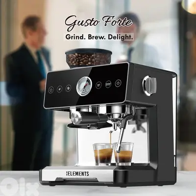 German Espresso KB Elements Gusto Forte Coffee Machine With Grinder
