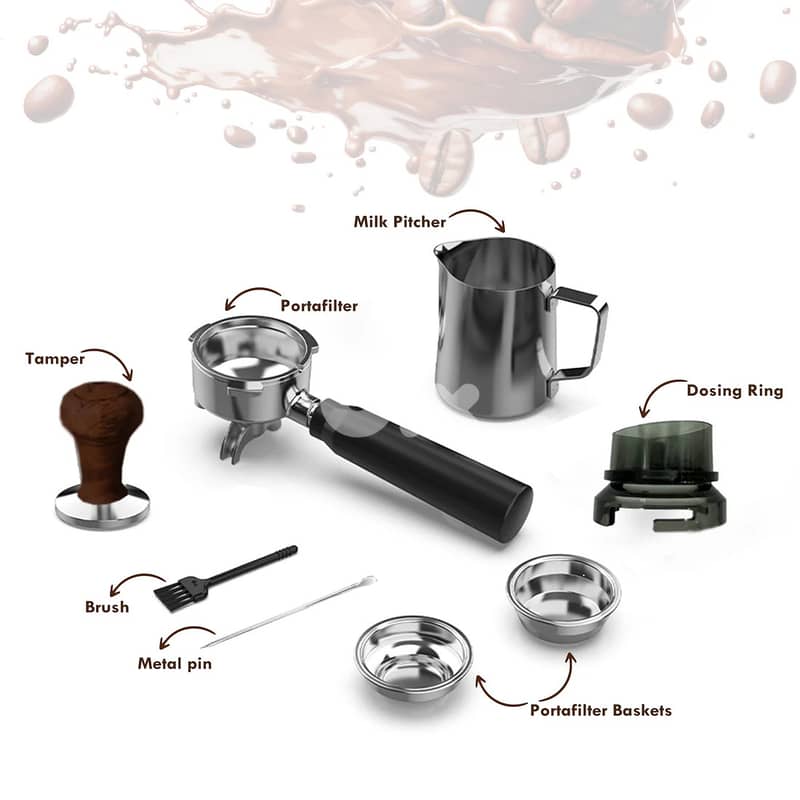 German Espresso KB Elements Gusto Forte Coffee Machine With Grinder 3