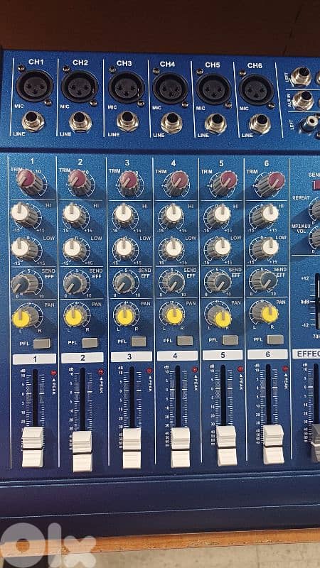 mixer 6ch powered 300w x2 3