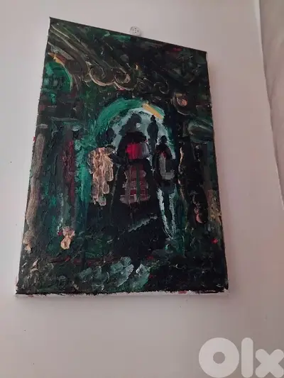 رسم زيتي على القماش يدويه
