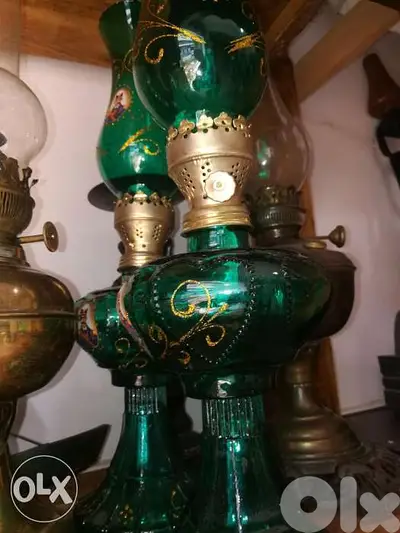 زوج قناديل على كاز زجاج ملون مورانو