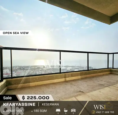 180 SQM Apartment for SALE in Kfaryassine!