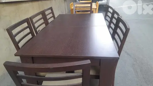 طاولة سفرة بتتكبر وبتتصغر مع 8 كراسي