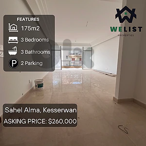 175sqm Apartment for sale in Sahel alma - Jounieh  REF: MA25JSSA175260