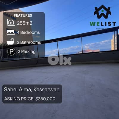 255sqm Apartment for sale in Sahel Alma - Jounieh  REF: MA25JSSA255350