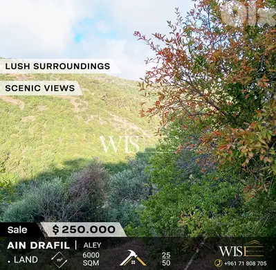 Prime 6000 SQM Land for SALE Land for SALE in Ain Drafil - Aley !