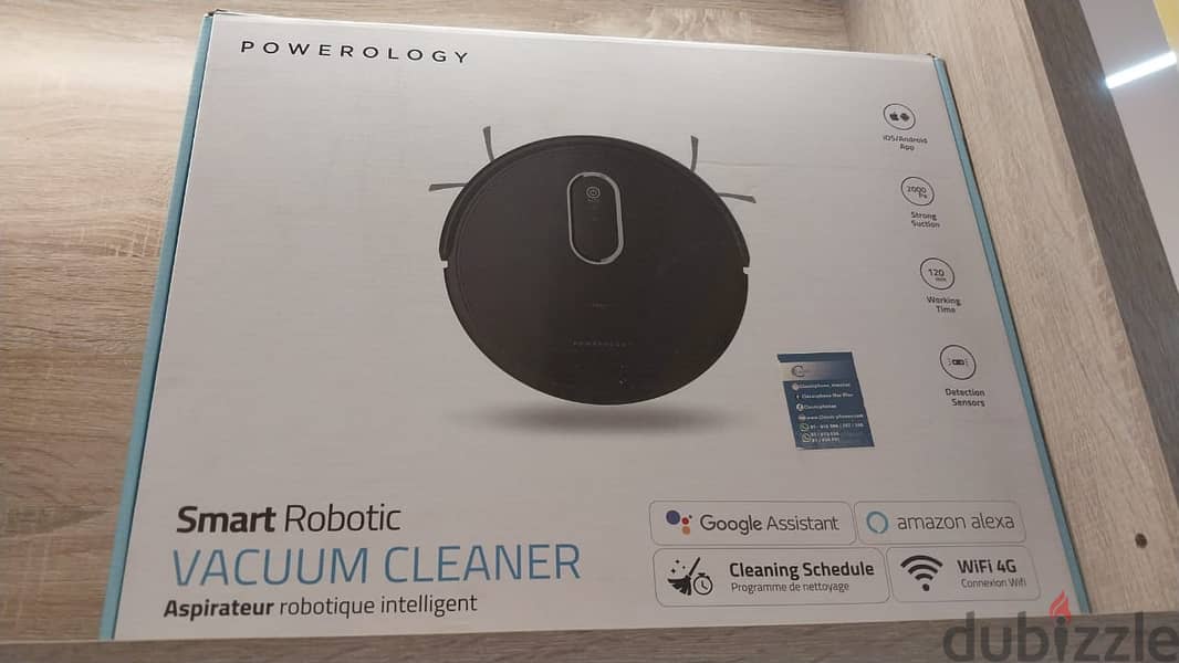 Powerology smart robotic vacuum cleaner 2600mah 20w Original & Best 0