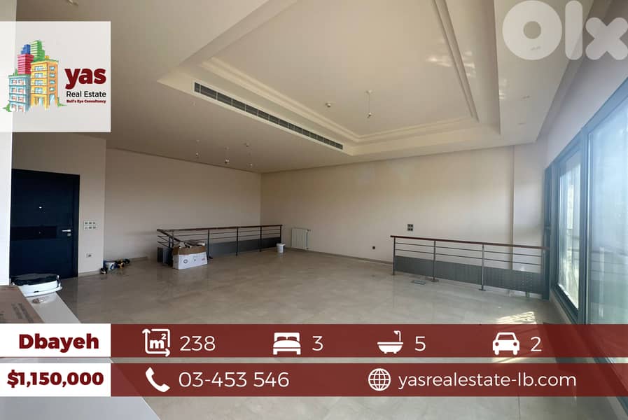 Dbayeh Waterfront 238m2 | Gated | Duplex | Marina View | MJ| 0