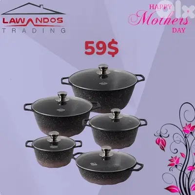 Set Cookware 10pcs Granite