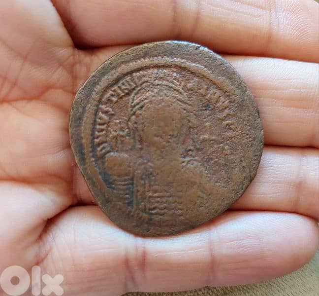 Ancient Byzantine Bronze Coin for Justinan I the Great  527_565 AD 2