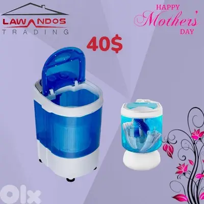 Mini washing machine غسالة صغيرة مع تعصير مع فرشاة لتنظيف الاحذية
