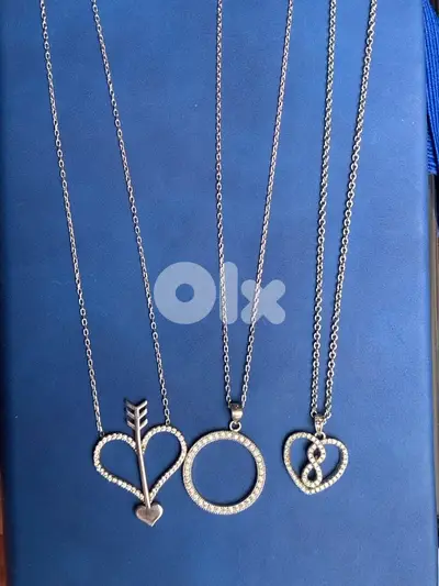 New silverS925 plated waterproof necklaces