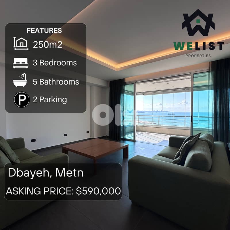 250sqm Apartment for sale in Dbayeh   REF: EA25FSD250600 0