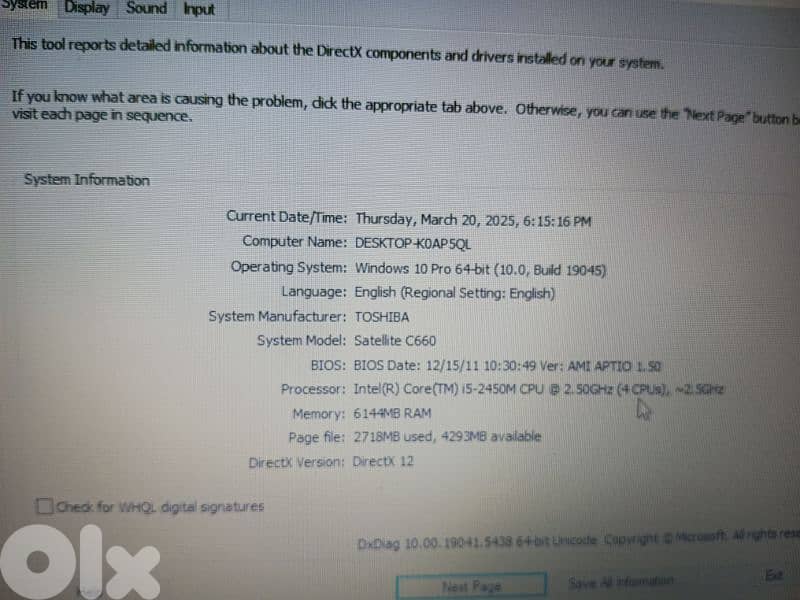 Toshiba C660 – Core i5, 6GB RAM, 320GB HDD – Great Condition 2