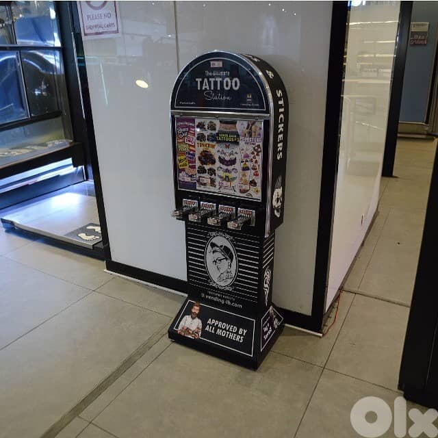 Tattoo & Stickers Vending Machine (4 Columns)  - Coin Operated 5