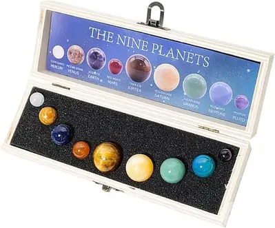 elegant gift of gem stones set as the planets
