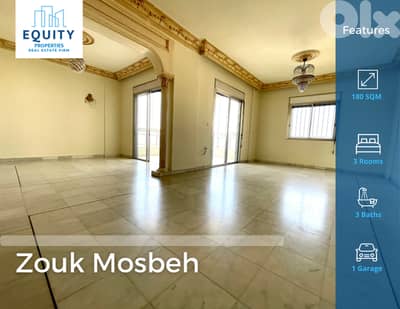 180 SQM Apartment For Rent In Zouk Mosbeh شقة للإيجار #RK155025