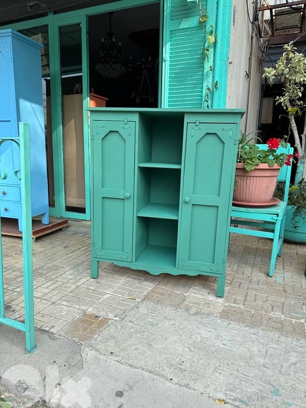 wood red cabinet 1