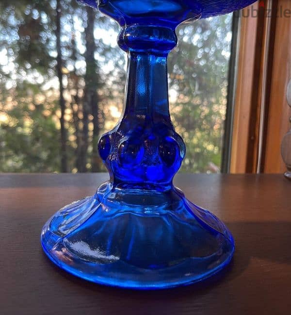 finland rihimaki lasi vintage glass bowl blue 1960 fruit cobalt 3