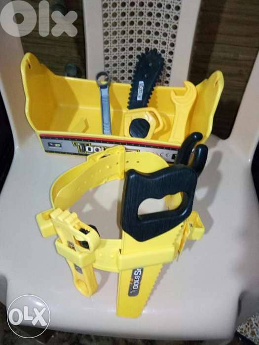 TOOLS SET BOY like new toy from 9 pieces conteins basket +belt=20$ 1