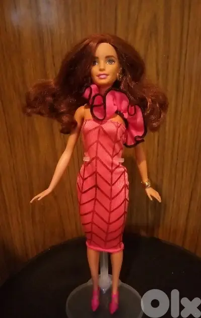 FASHION MIX N MATCH brunette Barbie Mattel great doll+own dress+Shoes