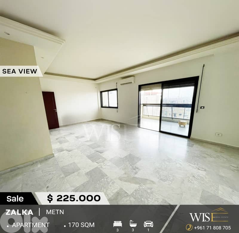 170 SQM Apartment for SALE in Zalka ! 0