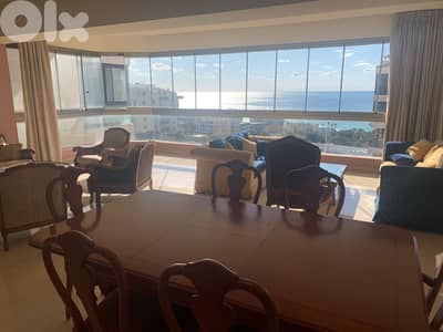 250 SQM Furnished Apartment in Khaldeh, Aley + Breathtaking Sea View