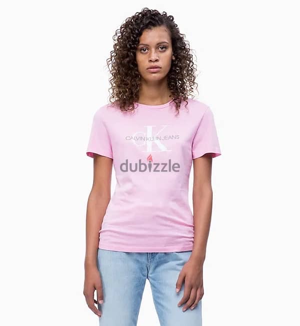 CK women clothing "CALVIN KLEIN" pink / white color 2
