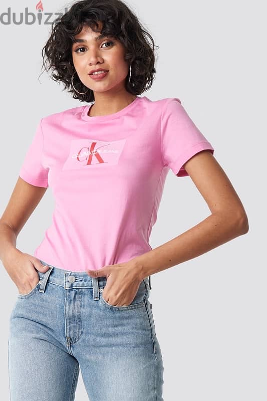 CK women clothing "CALVIN KLEIN" pink / white color 0