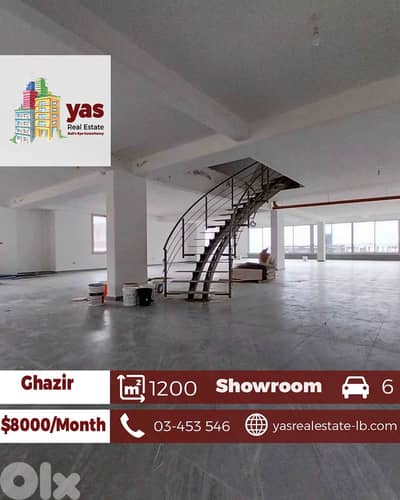 Ghazir/Kfarhbab 1200m2 | Showroom | Rent | Two Floors | IV/RA