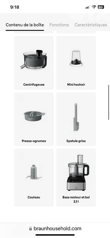 Braun Multi 800W Food processor, FP3235SI - Black/Clear 8
