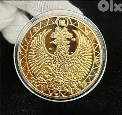 Scorpio gift (metal coin in protector box) برج العقرب هدية مميزة