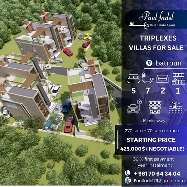 triplexes for sale in batroun (19 min away ) 0