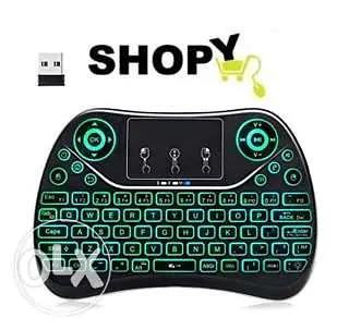 RGB LED Backlit Wireless Mini Keyboard Touchpad Mouse