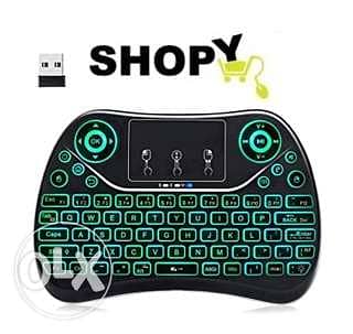 RGB LED Backlit Wireless Mini Keyboard Touchpad Mouse 0