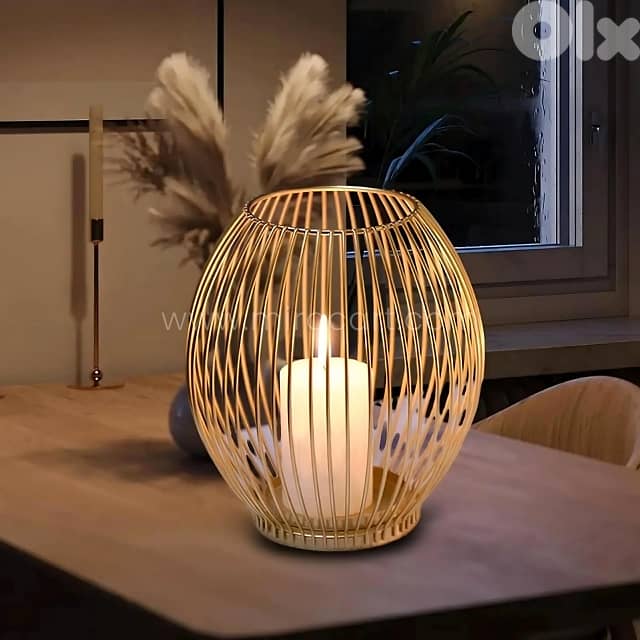 Gold Lantern Candle Holders – Geometric Frames for Magical Home Glow 5