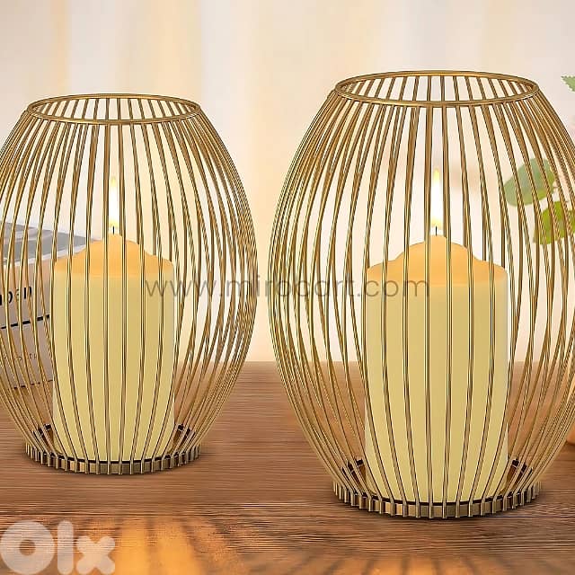 Gold Lantern Candle Holders – Geometric Frames for Magical Home Glow 7